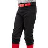 Franklin Sports Youth Baseball + Softball Pants - Knee High Black Baseball Pants for Kids - Boys + Girls Knicker Style Baseball + Softball Pants with Belt Loop - Black - Youth Small view 2