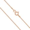 14K Rose Gold Plated Sterling Silver Chain Necklace for Women Box 0.8mm Responsibly Sourced - Non-Migrating Clasp Design - 14K Rose Gold Plated Sterling Silver Chain Necklace - Italian Made in Italy - Quality Durable Sturdy 0.8mm Chain for Women - Qu view 1