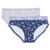 Calvin Klein Girls Modern Cotton 2 Pack Bikini Wildflower/Heather Grey Medium view 1