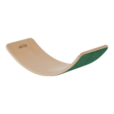 ECR4Kids Wooden Rocking Balance Board with Non-Slip Felt Base, Montessori Toy, Green