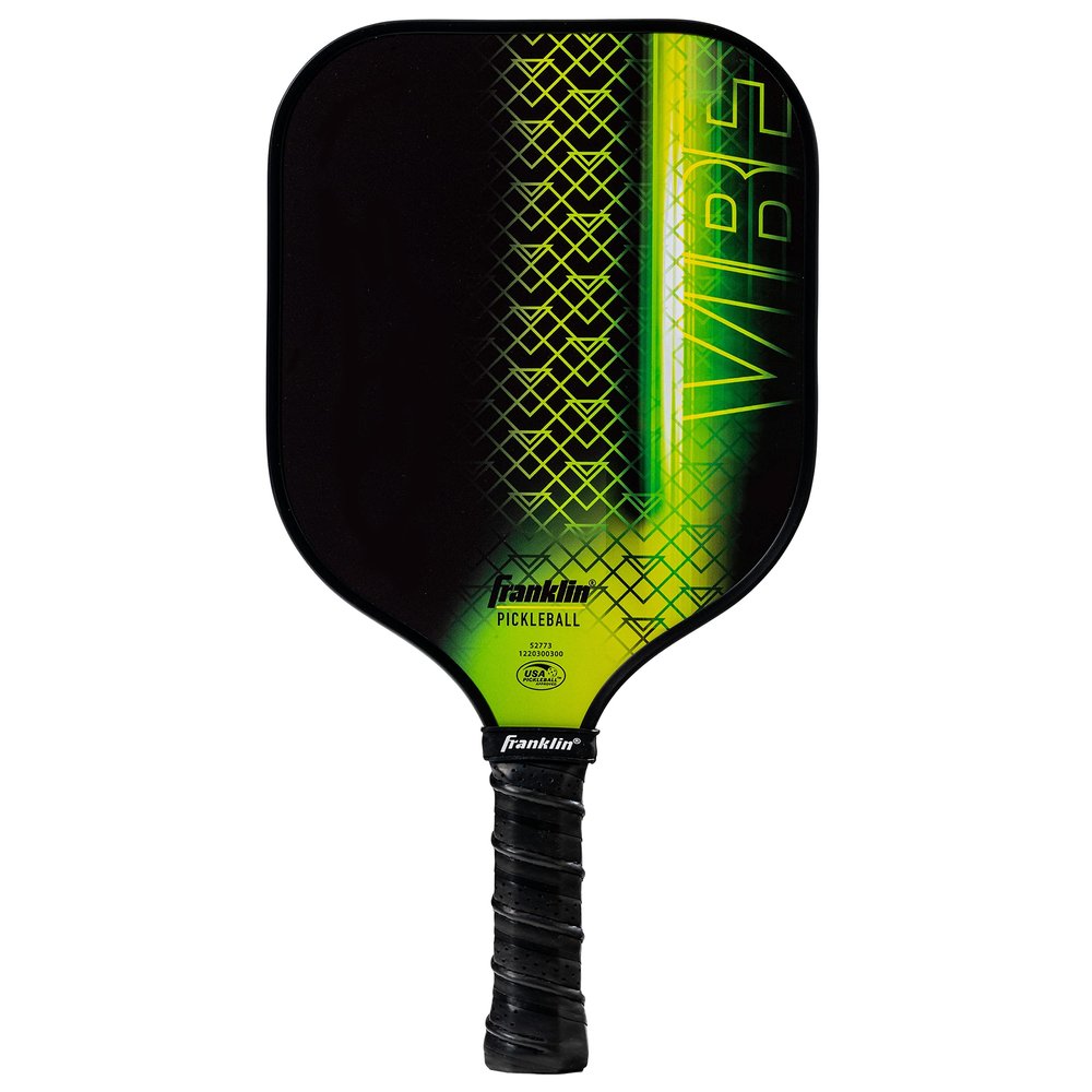 Franklin Sports Pickleball Paddle - Vibe Polypropylene Core Racket - Official USA Pickleball (USAPA) Approved Paddle - Lightweight Pro Racket - Green - 13mm Thick Core