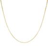 14K Yellow Gold Plated Sterling Silver Chain Necklace for Women Box 0.8mm Responsibly Sourced - Non-Migrating Clasp Design - 14K Yellow Gold Plated Sterling Silver Chain Necklace - Italian Made in Italy - Quality Durable Sturdy 0.8mm Chain for Women  view 2