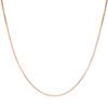 14K Rose Gold Plated Sterling Silver Chain Necklace for Women Box 0.8mm Responsibly Sourced - Non-Migrating Clasp Design - 14K Rose Gold Plated Sterling Silver Chain Necklace - Italian Made in Italy - Quality Durable Sturdy 0.8mm Chain for Women - Qu view 2