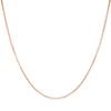 14K Rose Gold Plated Sterling Silver Chain Necklace for Women Box 1mm Responsibly Sourced - Non-Migrating Clasp Design - 14K Rose Gold Plated Sterling Silver Chain Necklace - Italian Made in Italy - Quality Durable Sturdy 1mm Chain for Women - Qualit view 2
