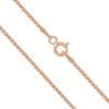 14K Rose Gold Plated Sterling Silver Chain Necklace for Women Box 1.25mm Responsibly Sourced - Non-Migrating Clasp Design - 14K Rose Gold Plated Sterling Silver Chain Necklace - Italian Made in Italy - Quality Durable Sturdy 1.25mm Chain for Women -  view 1