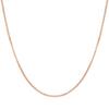 14K Rose Gold Plated Sterling Silver Chain Necklace for Women Box 1.25mm Responsibly Sourced - Non-Migrating Clasp Design - 14K Rose Gold Plated Sterling Silver Chain Necklace - Italian Made in Italy - Quality Durable Sturdy 1.25mm Chain for Women -  view 2