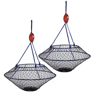 Promar Ambush 6-LB Lobster and Crab Hoop Net 2-Pack, Blue, XL- 36"
