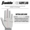 Franklin Sports MLB Baseball Batting Gloves - Shok-Sorb X Batting Gloves for Baseball + Softball - Adult + Youth Padded Non-Sting Pair - White + Navy Chrome - Adult Large view 4