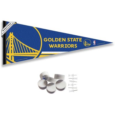 Golden State Warriors Pennant Flag and Wall Tack Pads Mounts