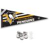 Pittsburgh Penguins Pennant Flag and Wall Tack Pads Mounts view 1