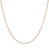 14K Rose Gold Plated Sterling Silver Chain Necklace for Women Box 1.25mm Responsibly Sourced - Non-Migrating Clasp Design - 14K Rose Gold Plated Sterling Silver Chain Necklace - Italian Made in Italy - Quality Durable Sturdy 1.25mm Chain for Women -  view 2