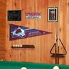 Colorado Avalanche Pennant Flag and Wall Tack Pads Mounts view 4