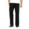 BasicList Men's Heavyweight Fleece Sweatpants - Open Bottom Thick Warm Cotton Blend Athletic with Pockets, Black, 2XL view 4