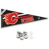 Calgary Flames Pennant Flag and Wall Tack Pads Mounts view 1