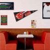 Calgary Flames Pennant Flag and Wall Tack Pads Mounts view 3