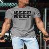 Gymish Lifestyle Keep Pushing Inspirational Gym Shirt to Push Your Self Workout Tshirt (XXL, Keep Pushing Grey) view 3