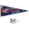 Columbus Blue Jackets Pennant Flag and Wall Tack Pads Mounts view 1