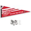 Detroit Red Wings Pennant Flag and Wall Tack Pads Mounts view 1