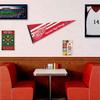 Detroit Red Wings Pennant Flag and Wall Tack Pads Mounts view 3