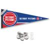 Detroit Pistons Pennant Flag and Wall Tack Pads Mounts view 1
