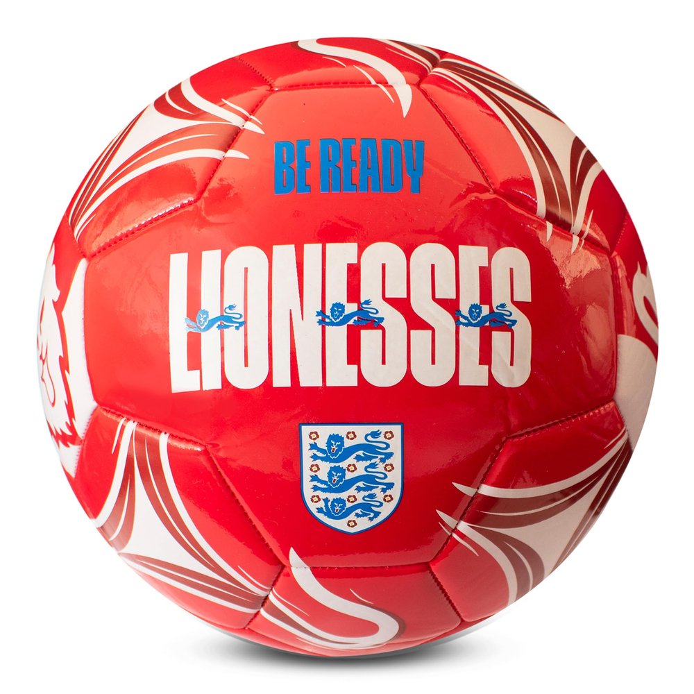 Hy-Pro Officially Licensed England Lionesses Cosmos Soccer Ball Size 5 Red for Kids & Adults, Training, Match & Fan Collectible