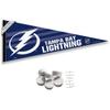 Tampa Bay Lightning Pennant Flag and Wall Tack Pads Mounts view 1