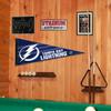 Tampa Bay Lightning Pennant Flag and Wall Tack Pads Mounts view 4