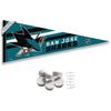 San Jose Sharks Pennant Flag and Wall Tack Pads Mounts view 1