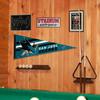 San Jose Sharks Pennant Flag and Wall Tack Pads Mounts view 4