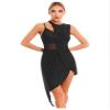 vastwit Women's Latin Ballroom Jazz and Tap Dance Dresses Asymmetrical Lyrical Dance Costume for Performance Black B Large view 1