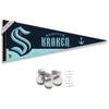 Seattle Kraken Pennant Flag and Wall Tack Pads Mounts view 1