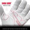 Franklin Sports MLB Baseball Batting Gloves - Shok-Sorb X Batting Gloves for Baseball + Softball - Adult + Youth Padded Non-Sting Pair - White + Red Chrome - Adult Small view 3