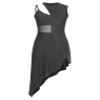 vastwit Women's Latin Ballroom Jazz and Tap Dance Dresses Asymmetrical Lyrical Dance Costume for Performance Black B Small view 3