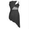 vastwit Women's Latin Ballroom Jazz and Tap Dance Dresses Asymmetrical Lyrical Dance Costume for Performance Black B Small view 4