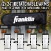 Franklin Sports Basketball Defender Dummy - Basketball Training Practice Equipment - Practice Defender with Detachable Arms for Shooting Dribbling Drills - Large 7' x 2' Foot Dummy - Black view 3