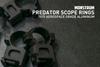 Monstrum Predator High Performance 7075 Aluminum Scope Rings | Picatinny Base | 1 inch | Low Profile view 2