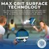 Franklin Sports Padel Racket - Aurora - Carbon Fiber Padel Paddle with Foam Core + MAX Grit Surface - Pop Tennis Racket - 365g - Premium Performance for Intermediate + Advanced Players - Blue view 2