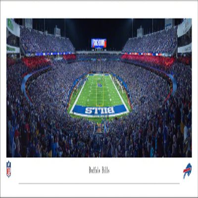 Buffalo Bills, Night Game (end zone) - Unframed 40 x 13.5 Poster by Blakeway Panoramas