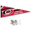 Carolina Hurricanes Pennant Flag and Wall Tack Pads Mounts view 1