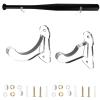 Cosmos 1 Set Acrylic Baseball Bat Wall Mount Holder Stand Horizontal Baseball Bat Display Rack Hanger Softball Bat Wall Mount for Memorabilia & Collectible, Fits to 2-5/8 Barrel (Transparent Clear)