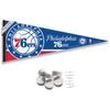 Philadelphia 76ers Pennant Flag and Wall Tack Pads Mounts view 1
