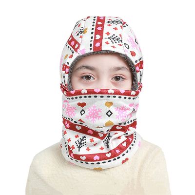 Kids Winter Thermal Fleece Balaclava Hood Ski Mask Face Covering Neck Warmer Gaiter for Children Boys Girls Over 3 Years Old