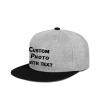 Custom Hip Hop Flat Hats for Unisex Hip Hop Flat Bill Brim Adjustable Dad Hats view 3