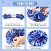 Extpro 6Pcs Cheerleading Pom Poms Matte Metallic Foil Cheer Pompoms with Baton Handle, Kids Adults Team Spirit Cheering Stuff for Sports Games Carnival (Mix Rose Pink) view 4