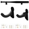 Cosmos 1 Set Acrylic Baseball Bat Wall Mount Holder Stand Horizontal Baseball Bat Display Rack Hanger Softball Bat Wall Mount for Memorabilia & Collectible, Fits to 2-5/8 Barrel (Solid Black) view 1
