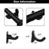 Cosmos 1 Set Acrylic Baseball Bat Wall Mount Holder Stand Horizontal Baseball Bat Display Rack Hanger Softball Bat Wall Mount for Memorabilia & Collectible, Fits to 2-5/8 Barrel (Solid Black) view 2