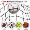 AOLIGEIJS Baseball Softball Backstop Nets, Sports Net, Multi-purpose Sports Netting, Black, Polyethylene (PE) Net view 3