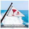 AGAS Cocktail Bow Pennant - 10 x 15 inch - Printed 200D Nylon - Solid Brass Eyelets Canvas Heading - Vivid Colors Fade Proof - Bow Flags. view 4
