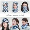 Kids Winter Thermal Fleece Balaclava Hood Ski Mask Face Covering Neck Warmer Gaiter for Children Boys Girls Over 3 Years Old Camouflage Grey view 3