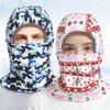 Kids Winter Thermal Fleece Balaclava Hood Ski Mask Face Covering Neck Warmer Gaiter for Children Boys Girls Over 3 Years Old Camouflage Grey view 4